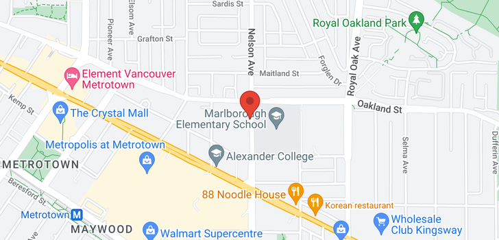 map of 806 6055 NELSON AVENUE